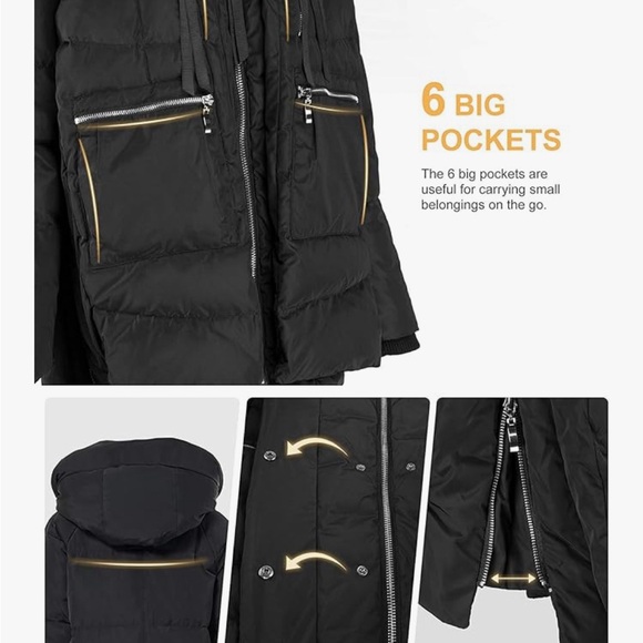 Orolay Amazon Thickened Down Jacket Women’s Small in Black - Picture 7 of 8